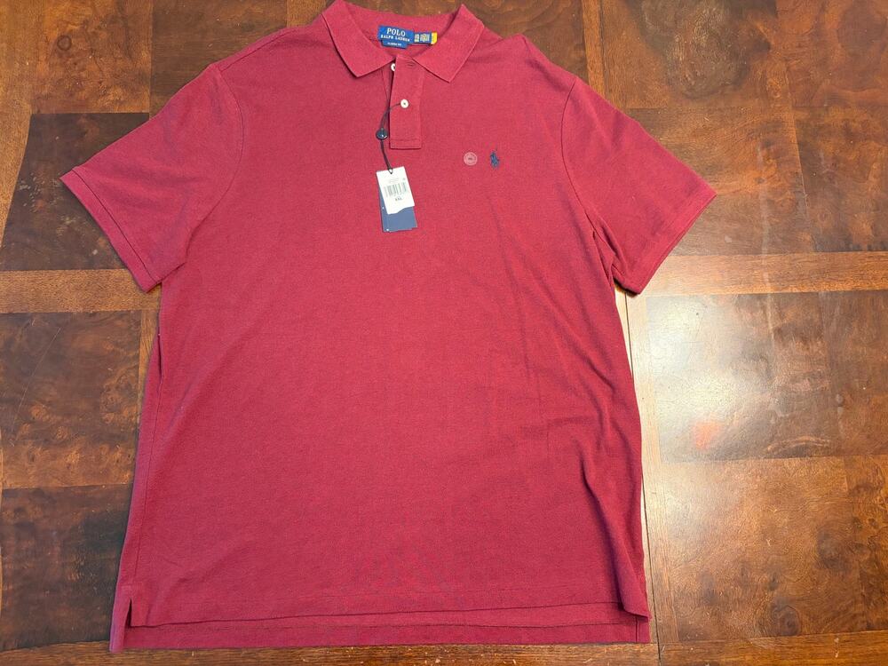 NWT Polo Ralph Lauren Classic Fit Red Maroon Polo Shirt XXL
